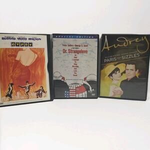 Lot Of 3 Classic Movies: Gypsy, Dr. Strangelove, Paris When It Sizzles Very Good